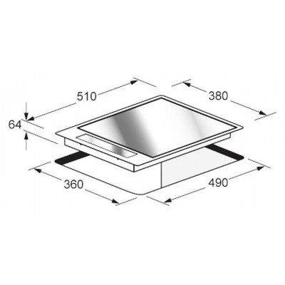 Fulgor CPH 402 ID TC X Einbau-Induktionskochfeld 40 cm schwarze Glaskeramik