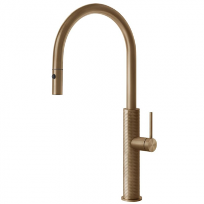 Gessi 60026 726 Cesello 316 bateria mieszająca z brązową główką prysznicową