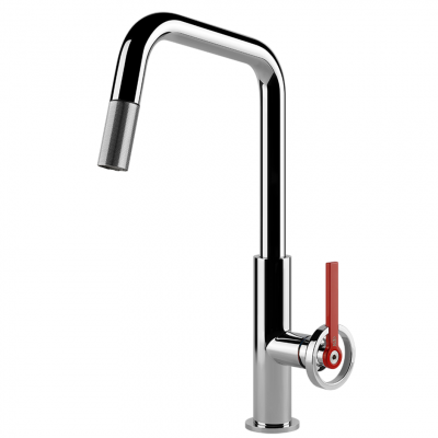 Gessi 60203 031 Officine V Mixer tap with chrome hand shower