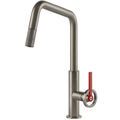 Gessi 60203 149 Officine V Tap mixer with finox hand shower