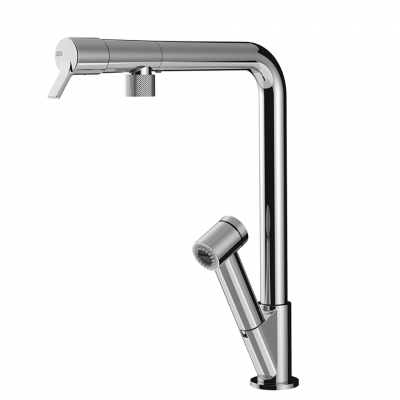 Gessi 60640 031 Fixed mixer tap with chrome hand shower