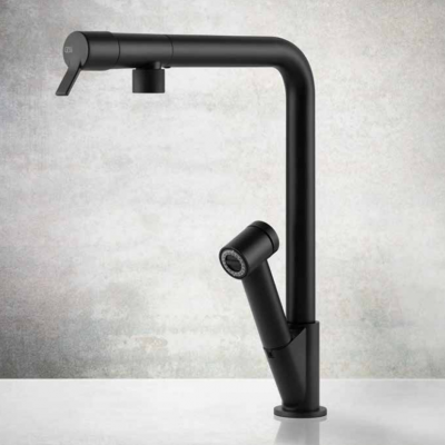Gessi 60640 299 Bateria mieszaczowa stała z czarną głowicą prysznicową