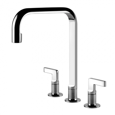 Gessi 58701 031 Engraved 3-hole chrome kitchen tap