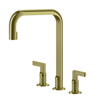 Gessi 58701 727 Inciso 3-otworowy kran kuchenny, mosiądz matowy