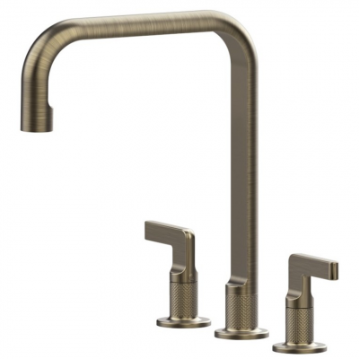 Gessi 58701 713 Inciso bateria kuchenna 3-otworowa w kolorze antycznego mosiądzu
