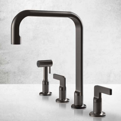 Gessi 58703 707 Bateria Inciso z 4-otworową głowicą prysznicową, matowa czerń