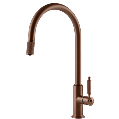 Gessi 60622 708 Kitchen tap mixer + matt copper hand shower