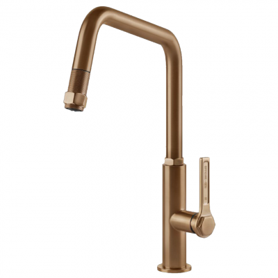 Gessi 60053 726 Officine Mixer tap with bronze hand shower