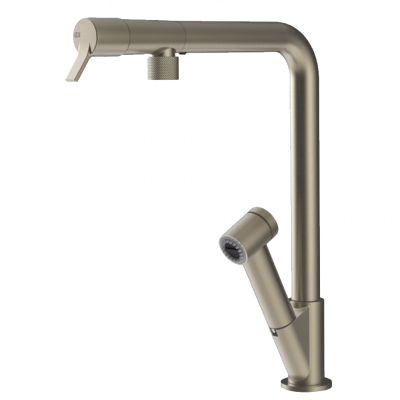 Gessi 60640 149 Fixed mixer tap with finox hand shower