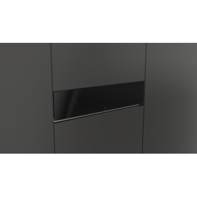 Fulgor fclwd 150 bk cassetto scaldavivande 60 x 15cm vetro nero