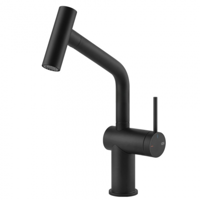 Gessi 60425 299 Unpublished Tap mixer with black hand shower