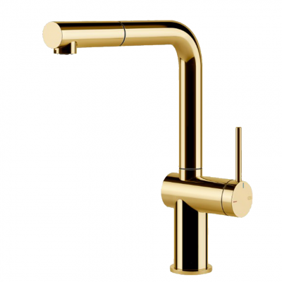 Gessi 60433 246 Inédito grifo mezclador con ducha de mano oro