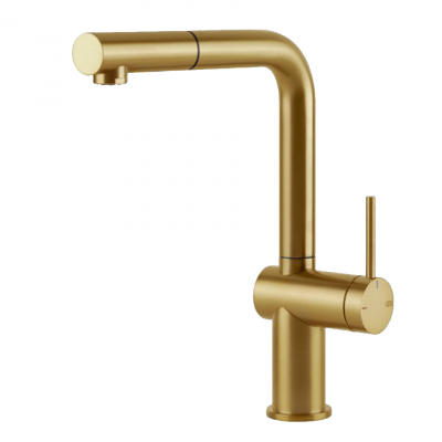 Gessi 60433 716 Unpublished Mixer tap with matt gold hand shower