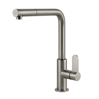 Gessi 60537 239 Steel Mixer tap with satin shower