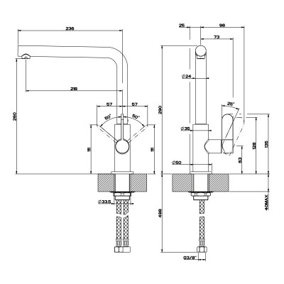 Gessi 50105 149 Helium Chrom Küchenmischer