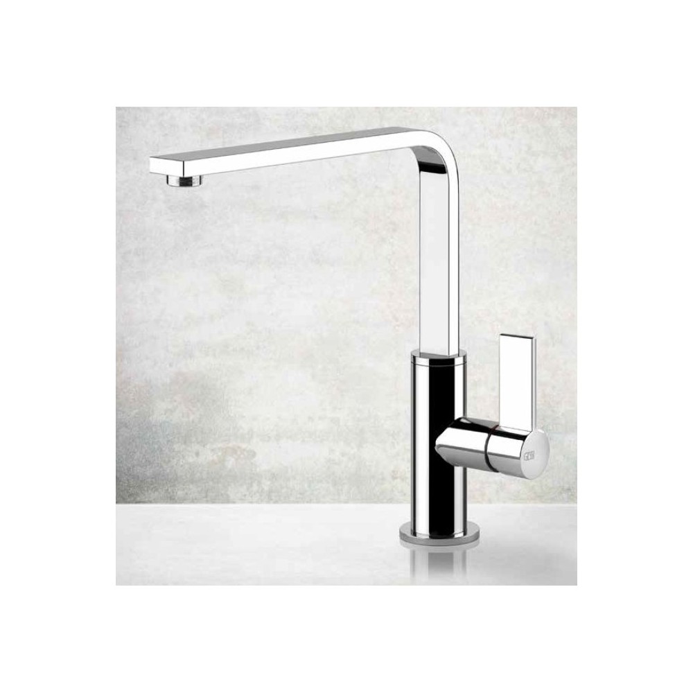 Gessi Miscelatore monocomando con doccetta estraibile Acciaio Collection  60598 239 finitura Steel Brushed