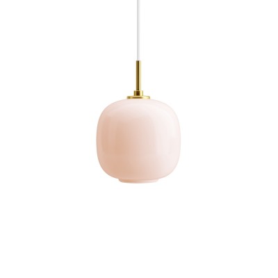 Louis Poulsen Vl45 Radiohus Pale Rose Lampe suspendue suspendue 25 cm verre rose