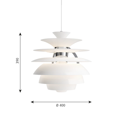 Louis Poulsen Ph Snowball lampadario 40 cm bianco