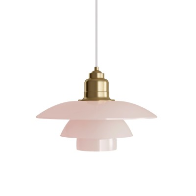 Louis Poulsen Ph 3½-3 pale rose brass pendant lamp 33 cm pink