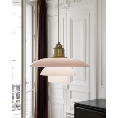 Louis Poulsen Ph 3½-3 lustre à suspension en laiton rose pâle 33 cm rose