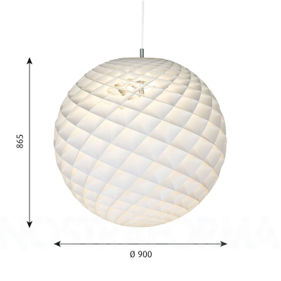 Louis Poulsen Patera lampadario sospeso 90 cm bianco