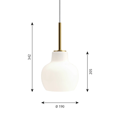 Louis Poulsen Vl Ring Crown 1 lampada sospesa 19 cm vetro bianco