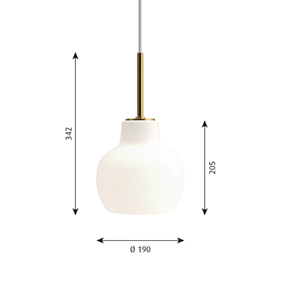 Louis Poulsen Vl Ring Crown 1 lámpara colgante 19 cm cristal blanco