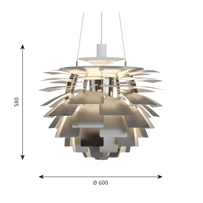 Louis Poulsen Ph Artichaut lustre 60 cm acier inoxydable