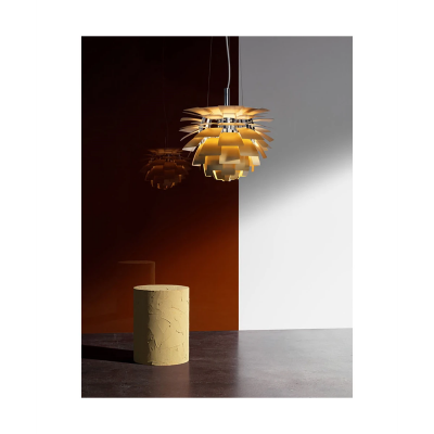 Louis Poulsen Ph Alcachofa Naranja lámpara 60 cm latón