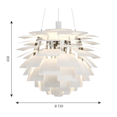 Louis Poulsen Ph Araña de alcachofa 72 cm blanco