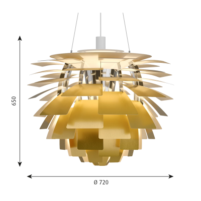 Louis Poulsen Ph Artichoke Kronleuchter 72 cm Messing