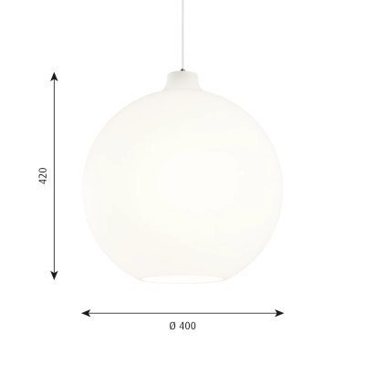 Louis Poulsen Wohlert lámpara colgante 40 cm cristal blanco