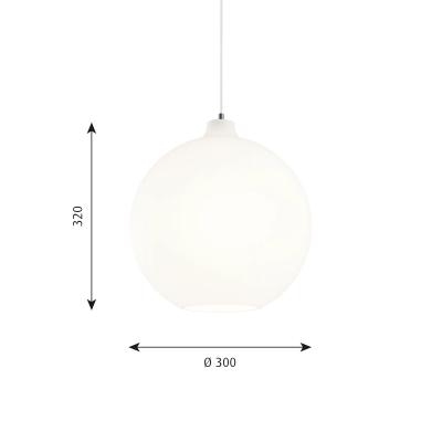 Louis Poulsen Wohlert Lámpara colgante 30 cm cristal blanco