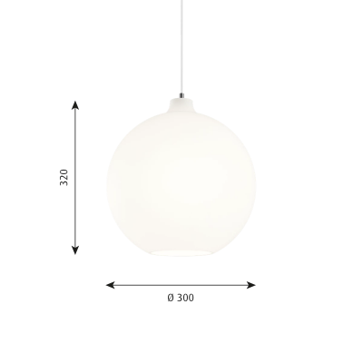 Louis Poulsen Wohlert lámpara colgante 30 cm cristal blanco