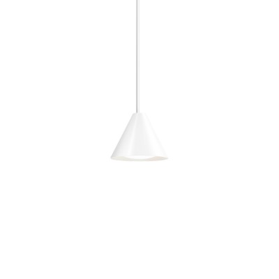 Louis Poulsen Keglen Lampe suspendue triangulaire 17 cm blanche