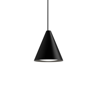 Louis Poulsen Keglen lampe à suspension triangulaire 25 cm noire