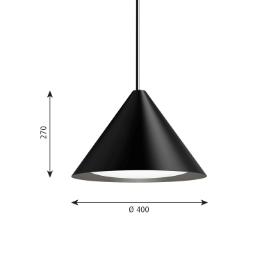 Louis Poulsen Keglen lampada sospesa triangolare 40 cm nero