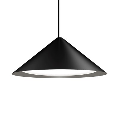 Louis Poulsen Keglen Lampe suspendue triangulaire 65 cm noir