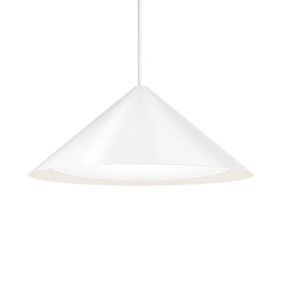 Louis Poulsen Keglen lampada sospesa triangolare 65 cm bianco