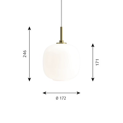 Louis Poulsen Vl45 Radiohus Hängelampe 17 cm weiß