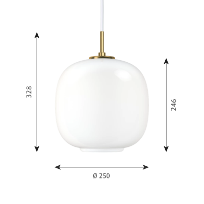Louis Poulsen Vl45 Radiohus Lampe suspendue 25 cm blanc