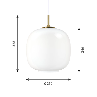 Louis Poulsen Vl45 Radiohus Suspension lamp 25 cm white