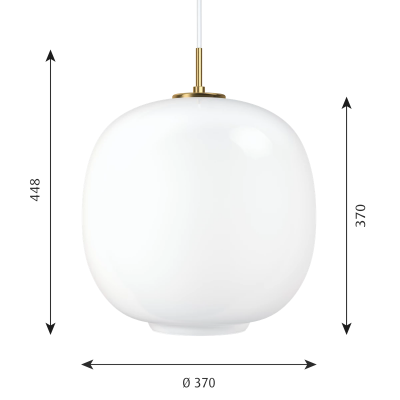 Louis Poulsen Vl45 Radiohus Hängeleuchte 37 cm weiß