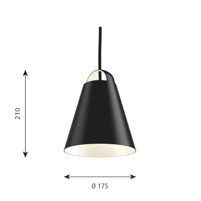 Louis Poulsen Above lampada a sospensione 17 cm nero