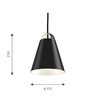 Louis Poulsen Above pendant lamp 17 cm black