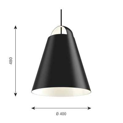 Louis Poulsen Above lampada a sospensione 40 cm nero