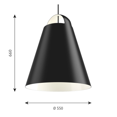 Louis Poulsen Above Lampe suspendue 55 cm noir