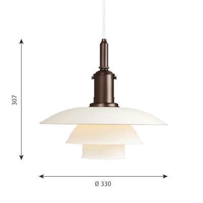 Louis Poulsen Ph 3½-3 Suspension lamp 33 cm white