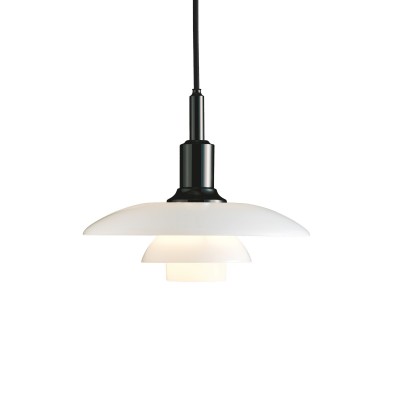 Louis Poulsen Ph 3/2 Lampe à suspension 28 cm blanc - noir métallisé