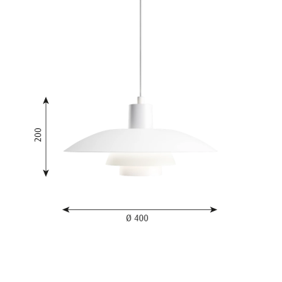 Louis Poulsen Ph 4/3 Lámpara colgante 40 cm blanco